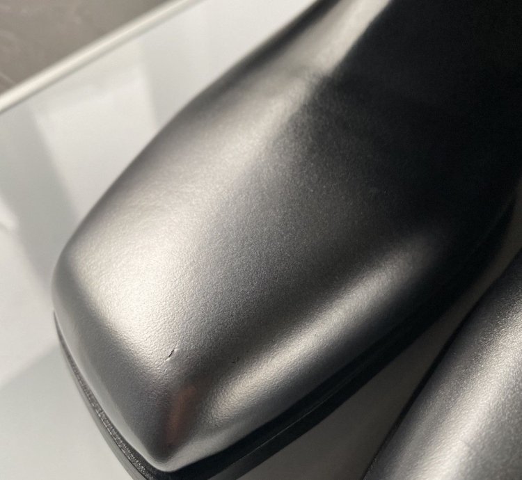 Prada 1650 Black And Silver Nuanced Leather Boot