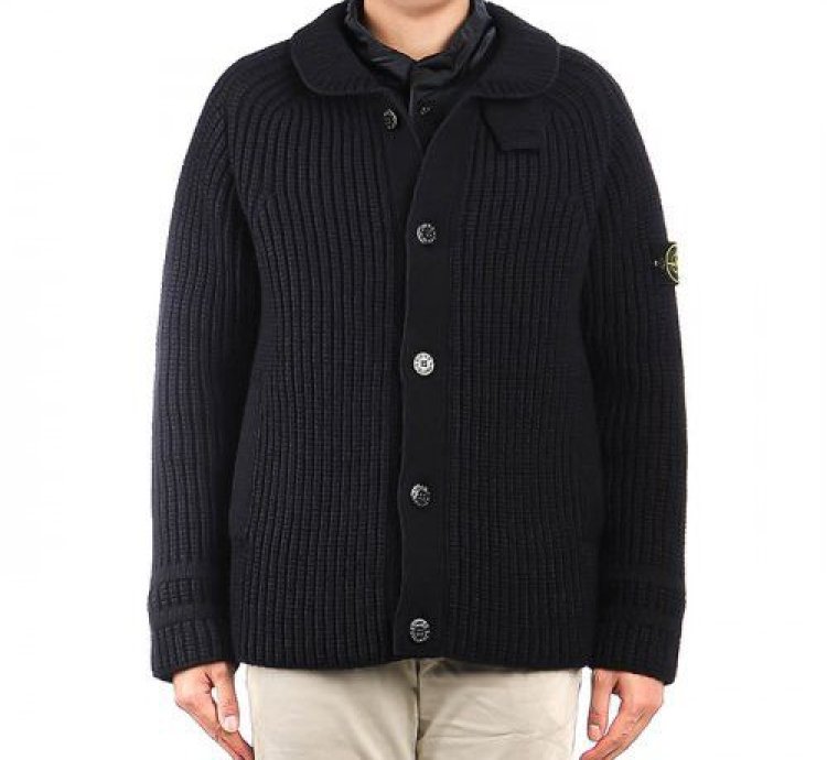 Stone Island Double Layered Knitted Cardigan