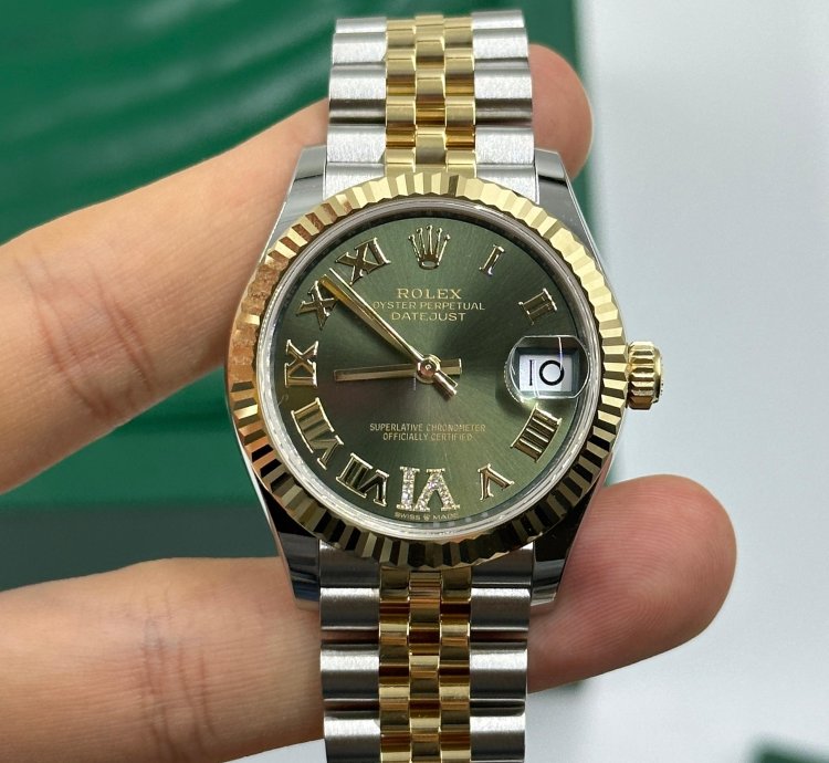 Rolex Datejust 31 Vi Green Roman Jub