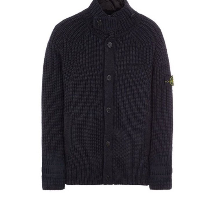 Stone Island Double Layered Knitted Cardigan
