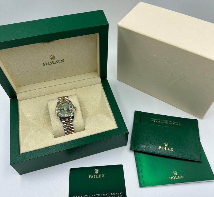 Rolex Datejust 31 Vi Green Roman Jub