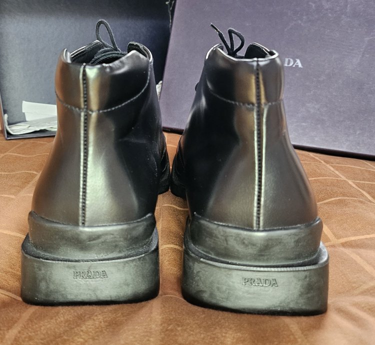 Prada 1999 Square Toe Ankle Boots Brand New Og Box