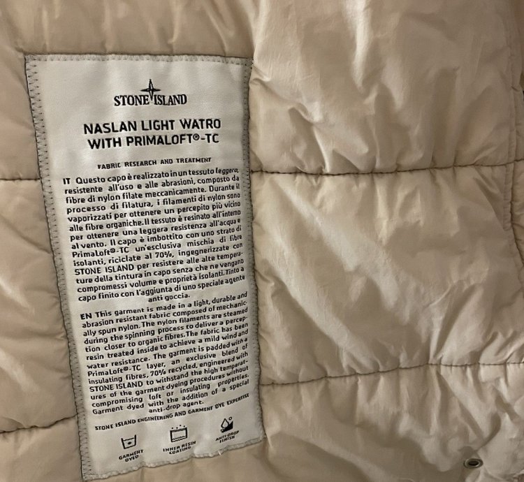 Stone Island Dove Grey Naslan Primaloft Field Jacket