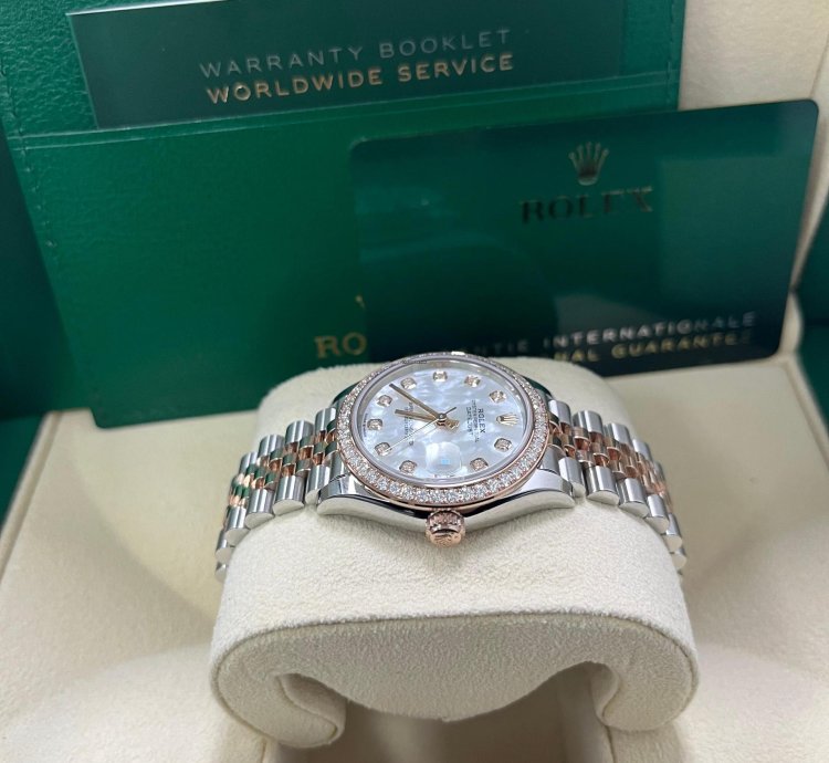 Rolex Datejust 31mm Mother Of Pearl Dial Rose Gold Steel 278381rbr