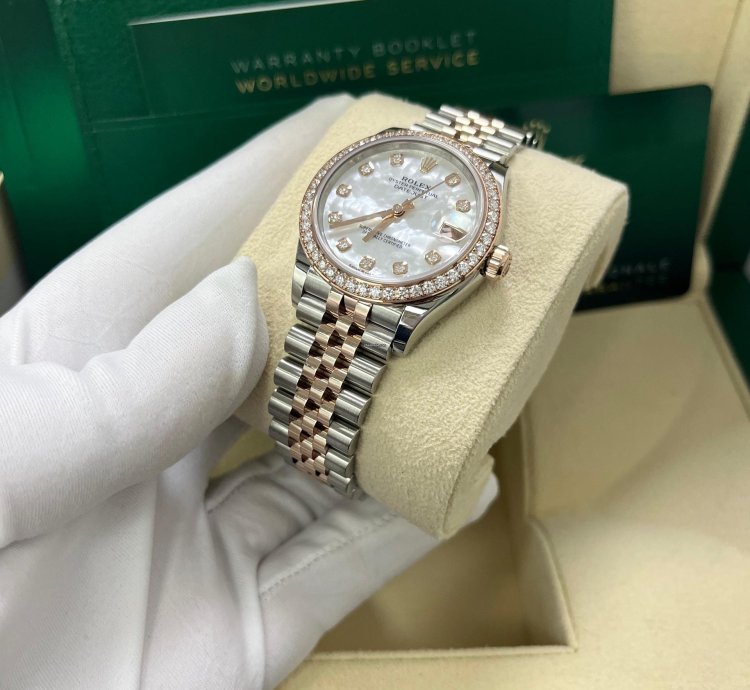 Rolex Datejust 31mm Mother Of Pearl Dial Rose Gold Steel 278381rbr
