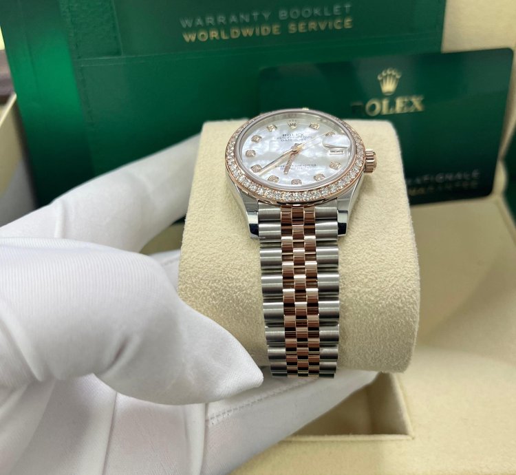 Rolex Datejust 31mm Mother Of Pearl Dial Rose Gold Steel 278381rbr