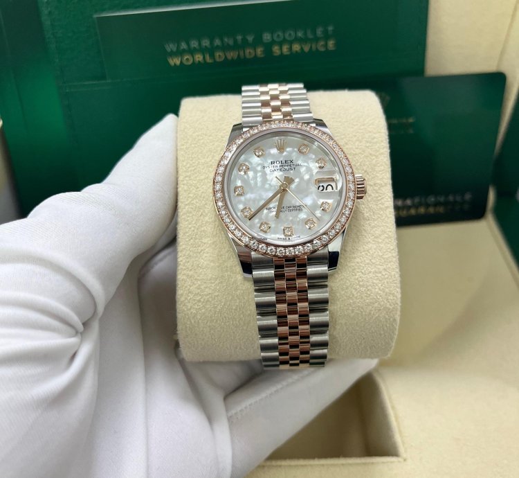 Rolex Datejust 31mm Mother Of Pearl Dial Rose Gold Steel 278381rbr