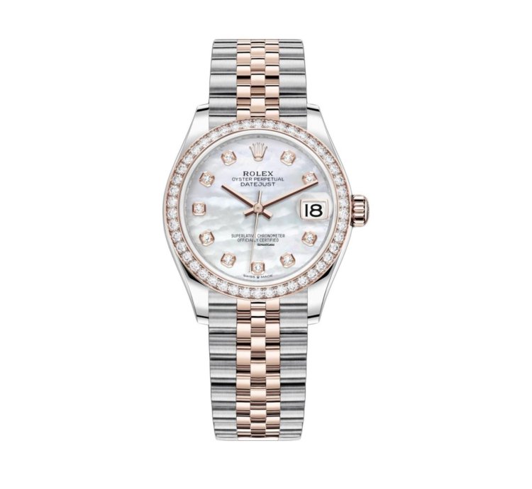 Rolex Datejust 31mm Mother Of Pearl Dial Rose Gold Steel 278381rbr