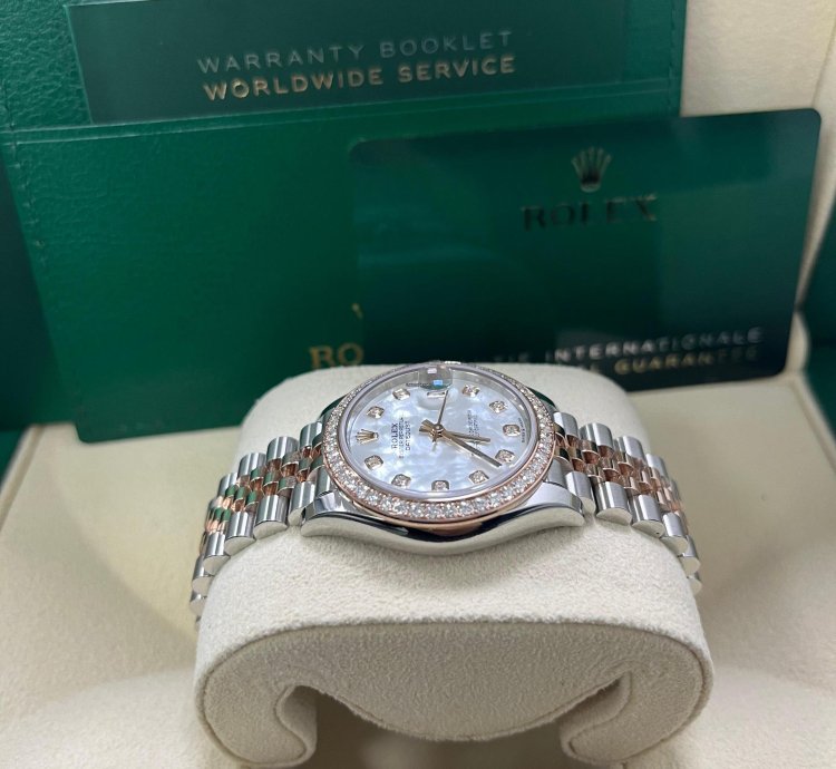 Rolex Datejust 31mm Mother Of Pearl Dial Rose Gold Steel 278381rbr