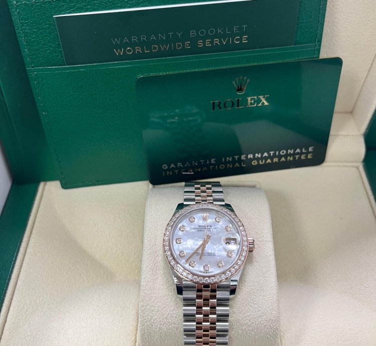 Rolex Datejust 31mm Mother Of Pearl Dial Rose Gold Steel 278381rbr