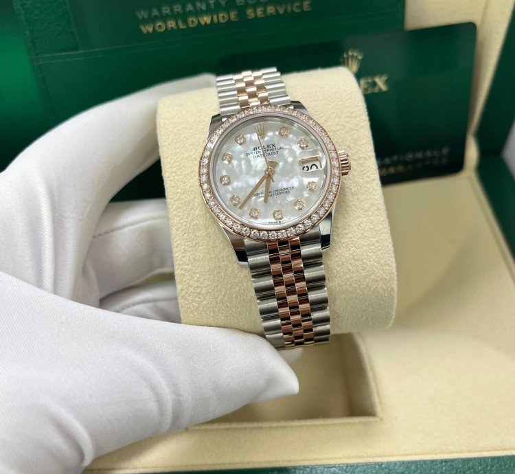 Rolex Datejust 31mm Mother Of Pearl Dial Rose Gold Steel 278381rbr