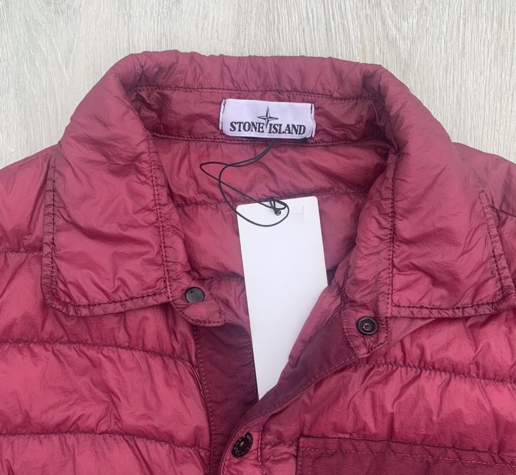 Stone Island Down Filled Garment Dyed Micro Yarn Jacket