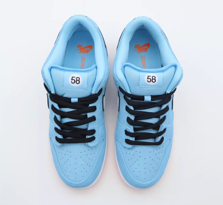 Nike Sb Dunk Low Club 58 Gulf Racing Blue Chill Safety Orange