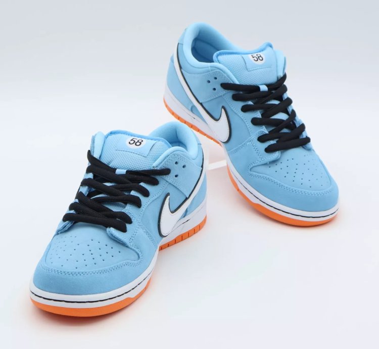 Nike Sb Dunk Low Club 58 Gulf Racing Blue Chill Safety Orange