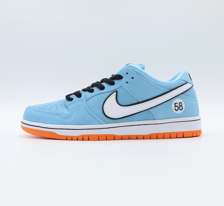 Nike Sb Dunk Low Club 58 Gulf Racing Blue Chill Safety Orange