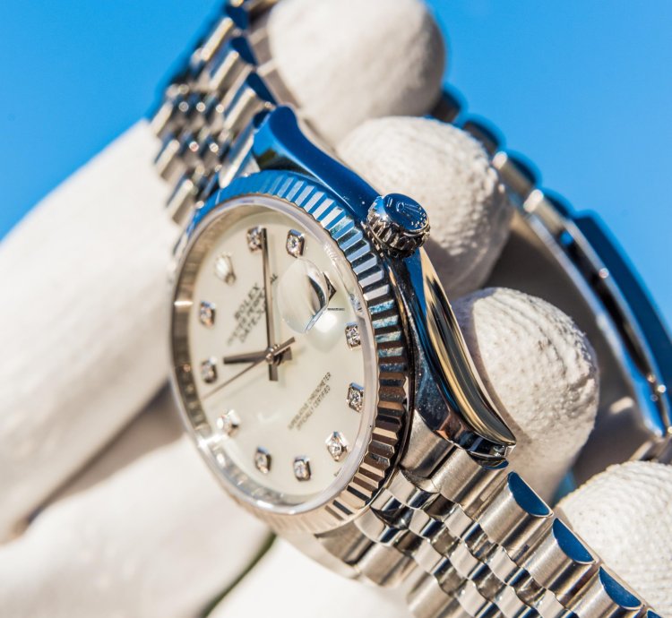 Rolex Datejust 36 september 2023 Mother Of Pearl Diamond Set Dial