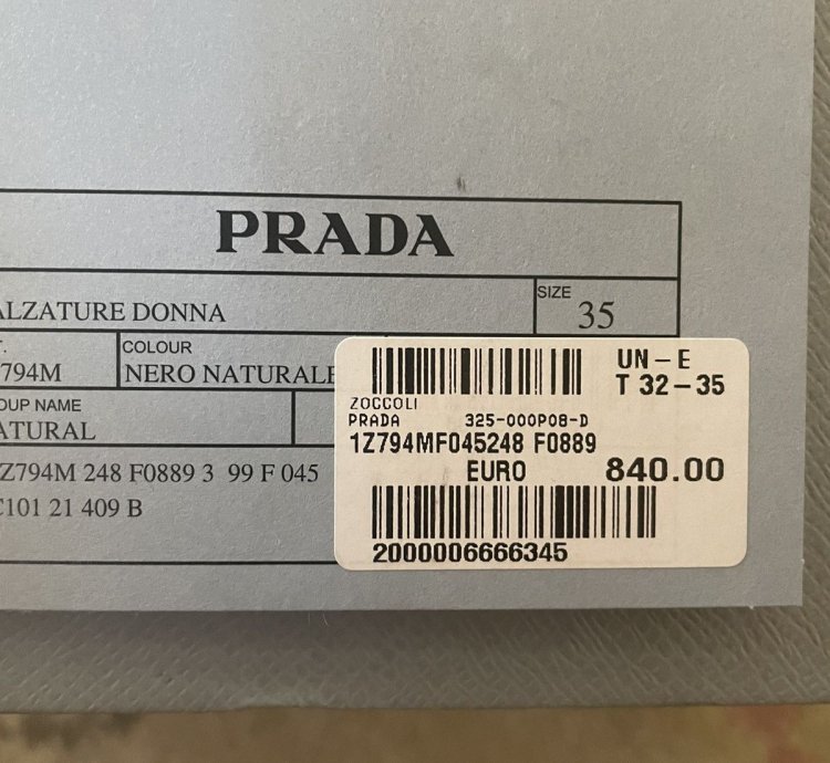 Prada 45mm Leather Logo Clogs