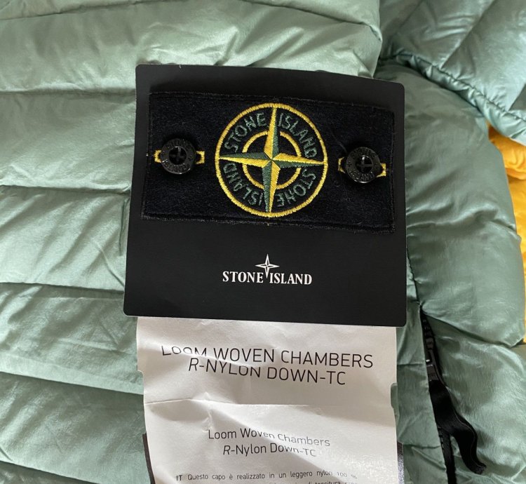 Stone Island Down Jacket Loom Woven Chambers -nylon Down-tc