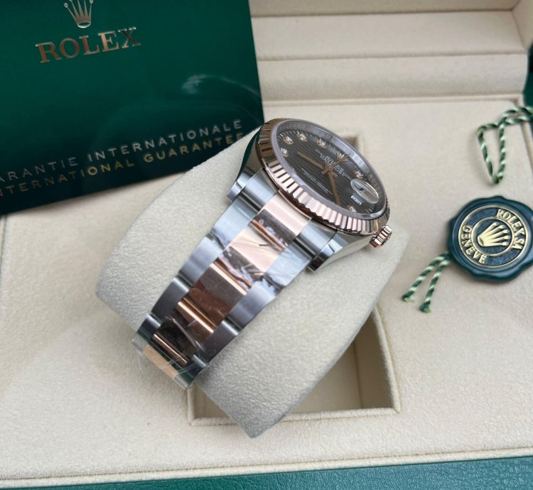 Rolex Datejust 36 126231 Grey Fluted Diamond Oyster
