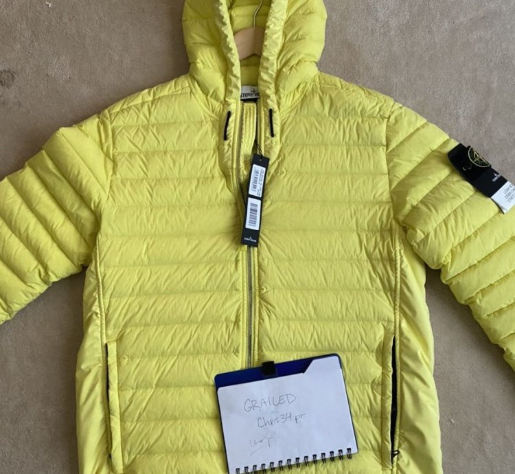 Stone Island Down Jacket With Hood
