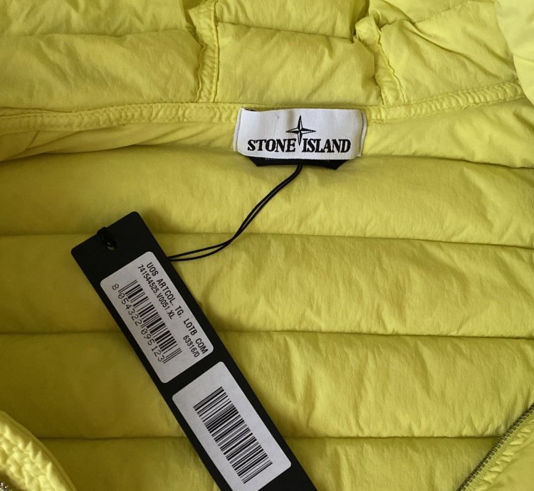 Stone Island Down Jacket With Hood
