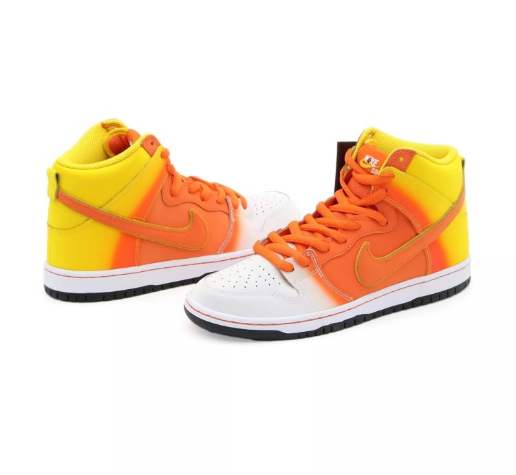 Nike Sb Dunk High Pro Sweet Tooth Candy Corn Amarillo Orange