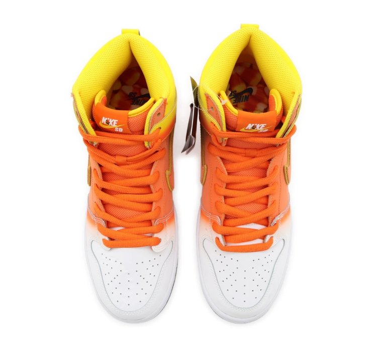 Nike Sb Dunk High Pro Sweet Tooth Candy Corn Amarillo Orange