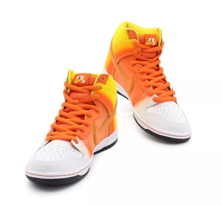 Nike Sb Dunk High Pro Sweet Tooth Candy Corn Amarillo Orange