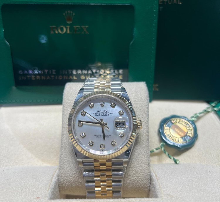 Rolex Datejust 36 126233 Datejust 36mm Steel Yellow Gold White Mop Diamond Dial Jubilee Bracelet