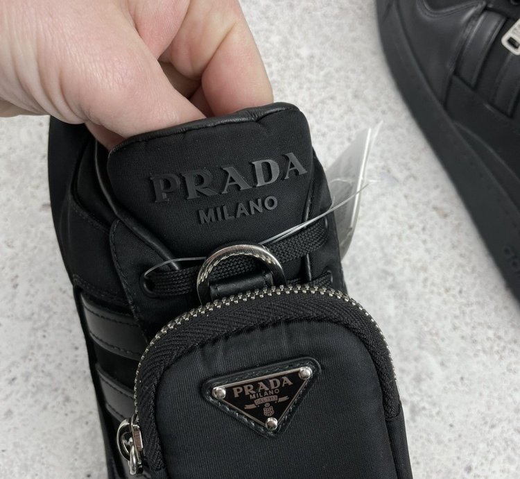 Prada Adidas Re-nylon Forum Low Black Size 13