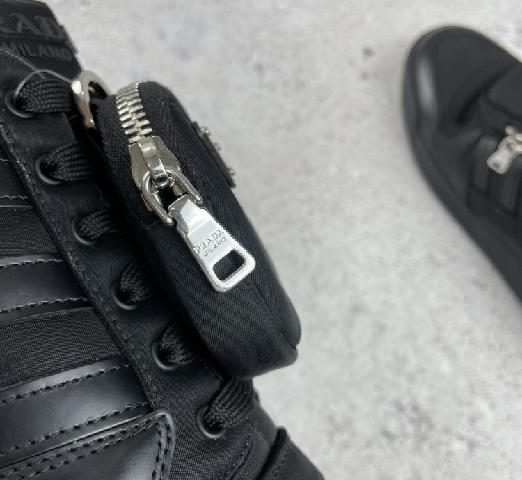 Prada Adidas Re-nylon Forum Low Black Size 13