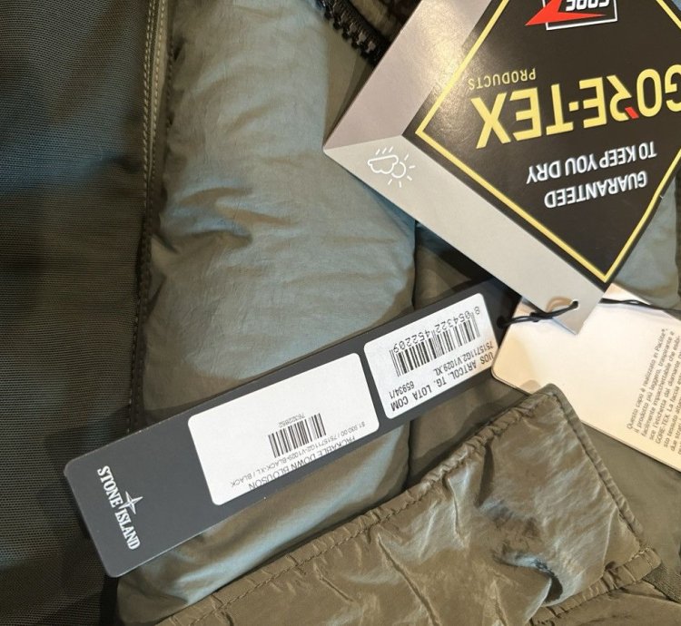 Stone Island Down Vest Military Green Large Nwt