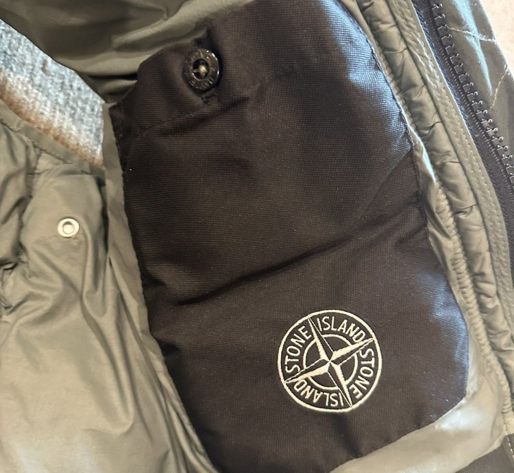 Stone Island Down Vest Military Green Large Nwt