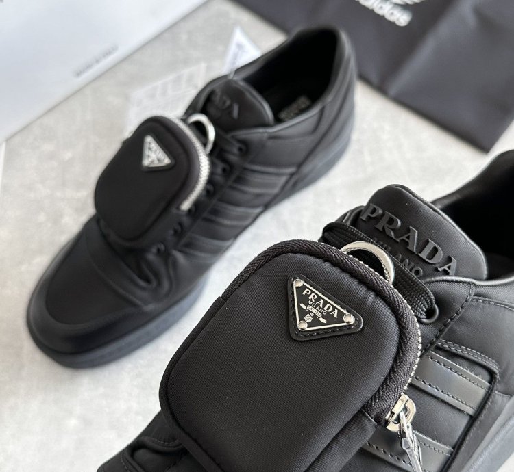 Prada Adidas Re-nylon Forum Low Black Sneakers Us 10 Eu 44