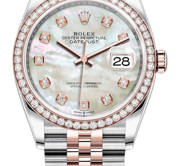 Rolex Datejust 36 126281rbr Mother Of Pearl Dial Unworn Jubilee Bracelet 2023