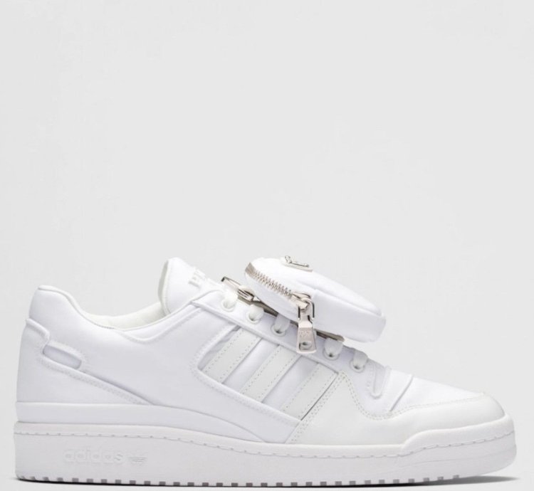 Prada Adidas Re-nylon Forum Low White Sneakers Size 12