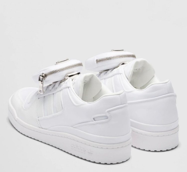 Prada Adidas Re-nylon Forum Low White Sneakers Size 12