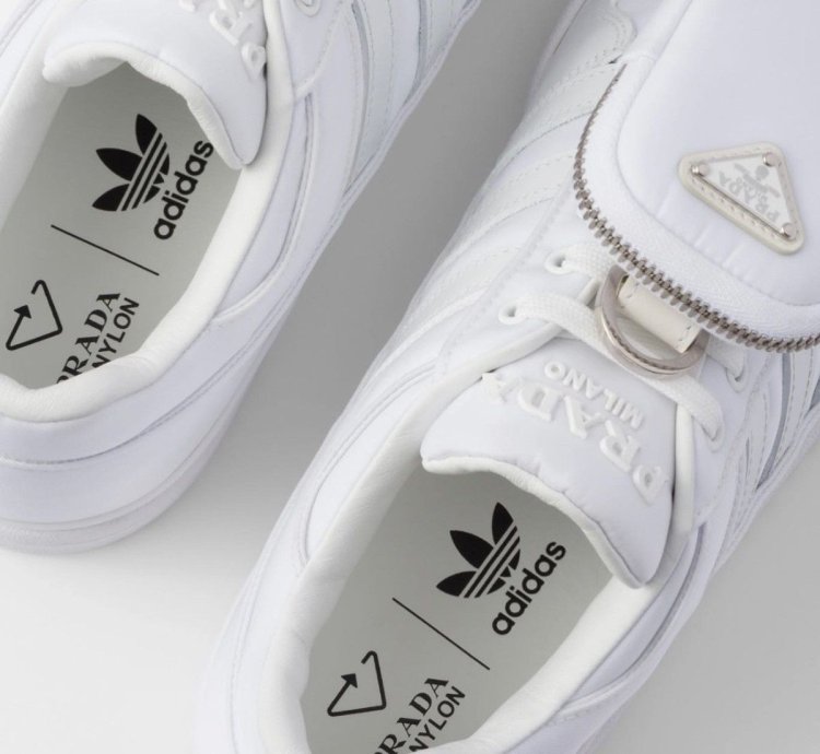 Prada Adidas Re-nylon Forum Low White Sneakers Size 12