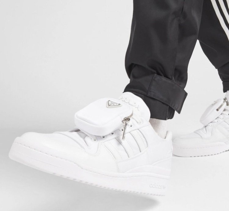 Prada Adidas Re-nylon Forum Low White Sneakers Size 12