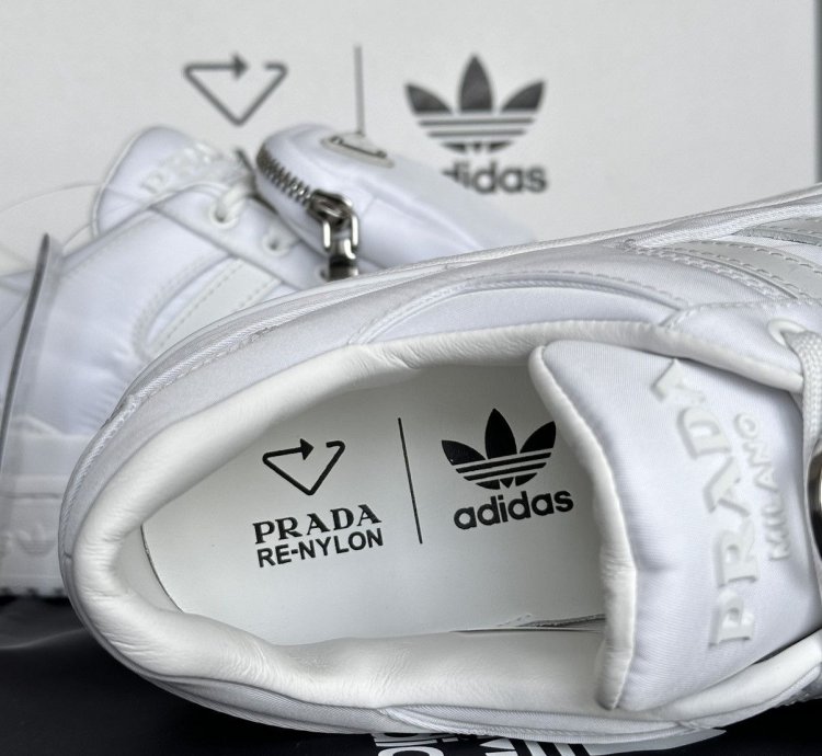 Prada Adidas Re-nylon Forum Low White Sneakers Us 9 5 Eu 43