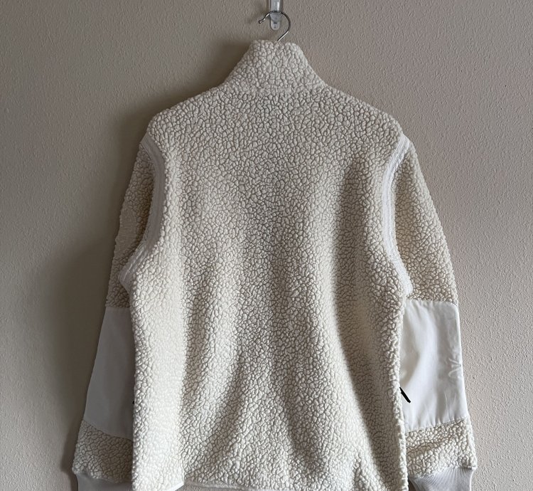 Stone Island Embroidered Logo Teddy Fleece Zip Jacket