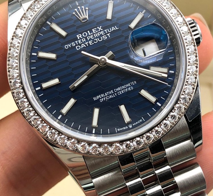 Rolex Datejust 36 126284rbr Blue Fluted Wave Motif Dial Jubilee 2021