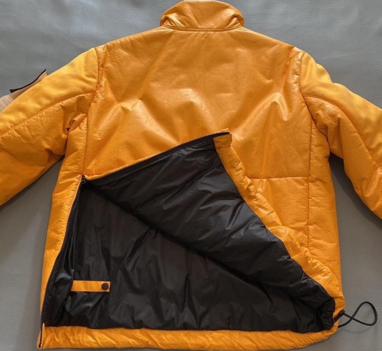 Stone Island Featherweight Leather Anorak With Primaloft