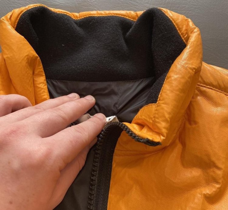 Stone Island Featherweight Leather Anorak With Primaloft