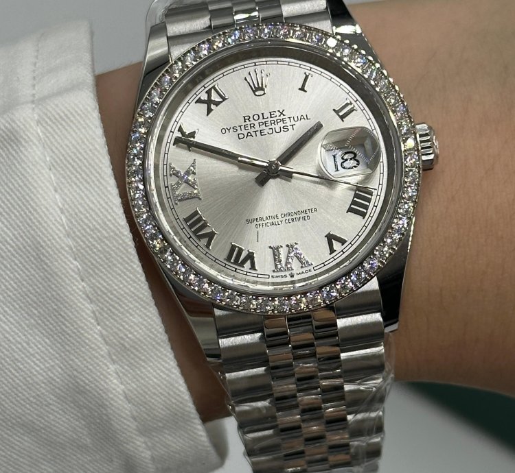 Rolex Datejust 36 126284rbr Vi Silver Jub