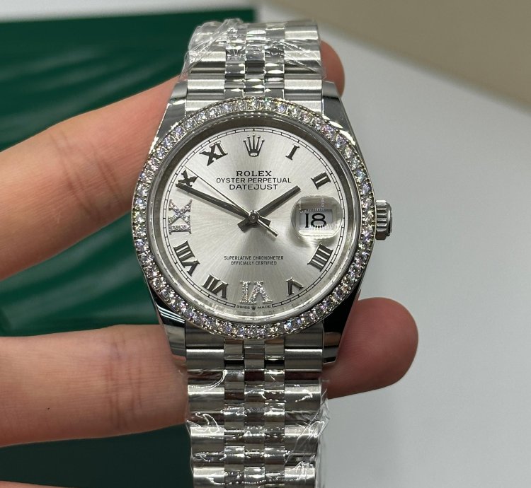 Rolex Datejust 36 126284rbr Vi Silver Jub