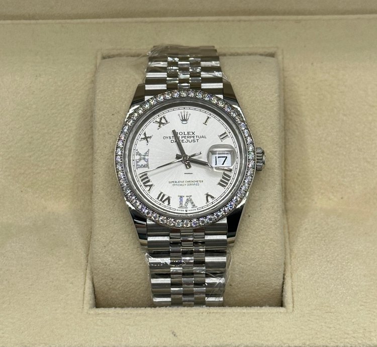 Rolex Datejust 36 126284rbr Vi Silver Jub