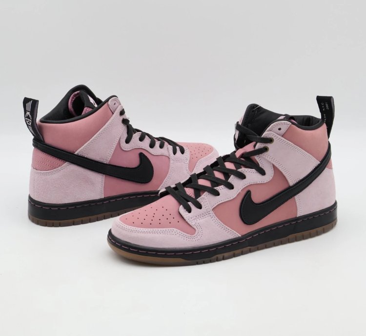 Kcdc Brooklyn Skateshop Nike Sb Dunk High Pink Black Dh7742-600