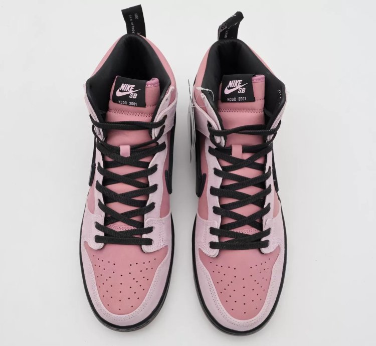 Kcdc Brooklyn Skateshop Nike Sb Dunk High Pink Black Dh7742-600
