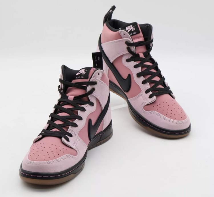 Kcdc Brooklyn Skateshop Nike Sb Dunk High Pink Black Dh7742-600